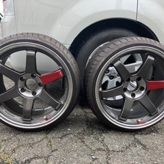 RAYS TE-37 SL 18インチVOLK RACING PCD 114.3 5H 5穴　10J +20　ホイール　深リム　2本　バリ山ほぼ新品★ 215/35/18