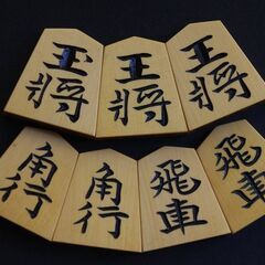 将棋　駒　彫り駒　御蔵島黄楊　水無瀬書