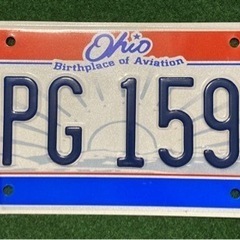 本物 US Ohio オハイオ州 License Plate ナンバープレート 2種類の画像