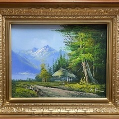 【成約済】額縁付き　油画