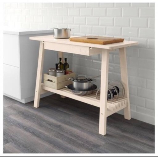 IKEA(イケア) カウンターテーブル　(NORRAKER サイドボード, ホワイト バーチ )