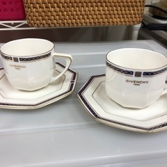 美品 GIVENCHY ジバンシー ペアコーヒーセット2客セット...