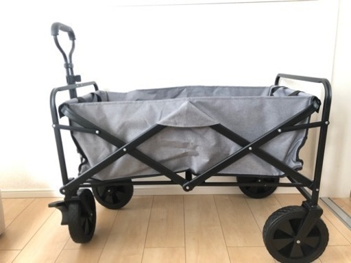 キャリーカート キャリーワゴン 軽量 折りたたみ ストッパーつき コンパクト 耐荷重100kg BTM  アウトドアワゴン 運動会 キャンプ用品 大容量 重たい荷物も楽々 買い物ワゴン(新品未使用)