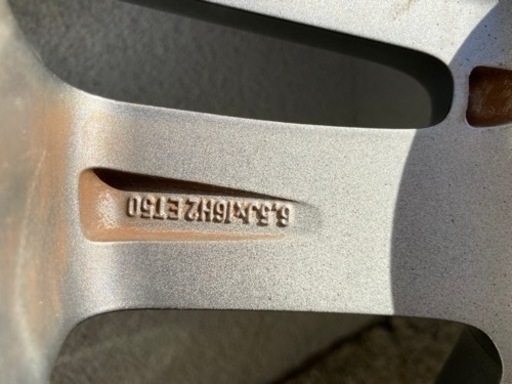 交渉中　スタッドレス ゴルフ7 VW ゴルフ 6 純正 16×6.5J+50 5H PCD112 ハブ径φ57 ４本 ガンメタ/ポリッシュ系 1ピース/Ｗスポーク