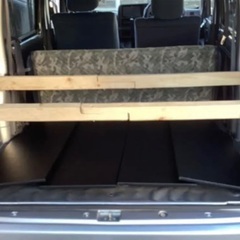 ダイハツハイゼットカーゴ　S321V専用　ラゲッジルームレザー貼りボード＋専用突っ張り木セットの画像