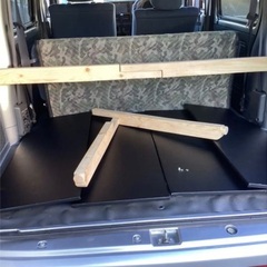 ダイハツハイゼットカーゴ　S321V専用　ラゲッジルームレザー貼りボード＋専用突っ張り木セットの画像