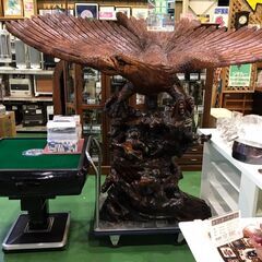 【愛品館八千代店】特大　大鷲　木製置物