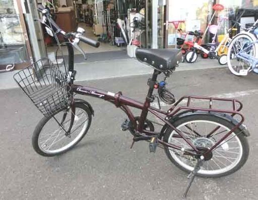 折り畳み 人気 自転車 20インチ 6段変速 クラシックレッド