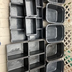 メダカ飼育用黒タライセット　プラ舟　トロ舟の画像