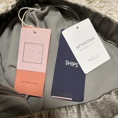 【新品】定価14,960円 シップス サテンスカート チャコールグレーの画像