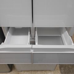 HITACHI 6ドア冷蔵庫 505L 自動製氷 ガラスドア 2020年製 R-X51N(XW)型