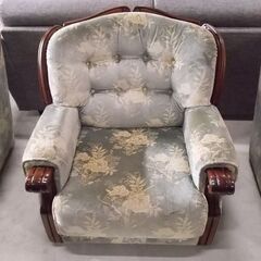 Karimoku 金華山張り 1人掛けソファ ① 左側 幅83cm カリモク家具 シングル アームチェア 応接間 リビング エレガント 国産 札幌市東区 新道東店 Karimoku 金華山張り 1人掛けソファ ① 左側 幅83cm カリモク