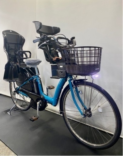 関東全域送料無料 保証付き 電動自転車 ヤマハ パスラフィーニ 26インチ 8.9ah 3人乗り 青