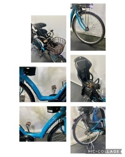 関東全域送料無料 保証付き 電動自転車 ヤマハ パスラフィーニ 26インチ 8.9ah 3人乗り 青