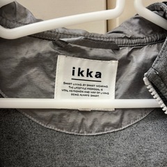 中古　ikka イッカ　ジャージコンビパーカー　130の画像