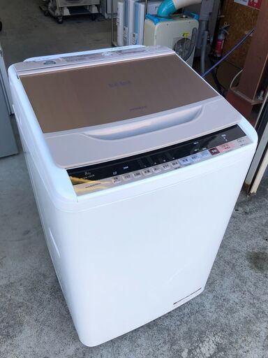 【動作保証あり】HITACHI 日立 ビートウォッシュ 2017年 BW-V80B 8.0g 洗濯機【管理KRS495】