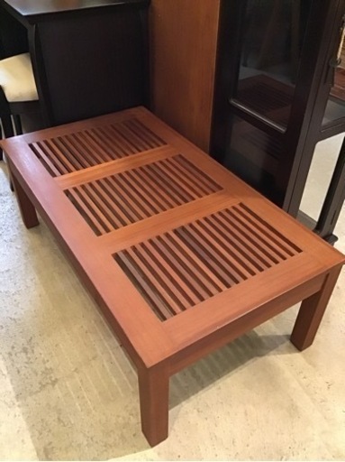 チーク　ローテーブル　センターテーブル