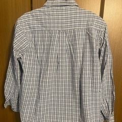 チェックシャツ メンズ　 青 長袖 手渡し値引き可能の画像
