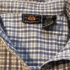 チェックシャツ メンズ　 青 長袖 手渡し値引き可能の画像