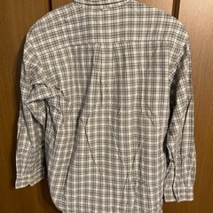 メンズ チェックシャツ ビンテージ風 茶色の画像