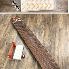 美品 琴 稽古用 13弦 すだれ彫り 並甲 角巻 和楽器 　約1...