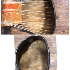 美品 琴 稽古用 13弦 すだれ彫り 並甲 角巻 和楽器 　約183cm の画像