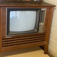 【お渡し済】昭和レトロ　　パナカラーテレビ　ブラウン管TV