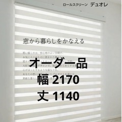 ロールスクリーン200 幅2170 丈1980 グレー タチカワブラインド