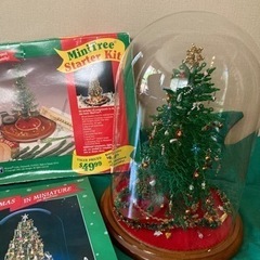 未完成品　ガラスドーム付きビーズのXmasツリーの画像