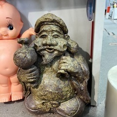 大きな　大黒様　陶器　人形置物　珍レア