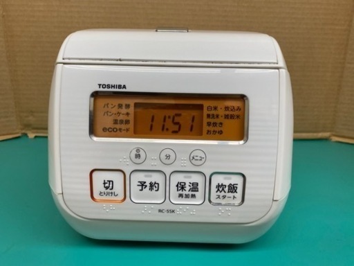 I663  ★ TOSHIBA 炊飯ジャー ★ 2017年製 ⭐動作確認済⭐クリーニング済