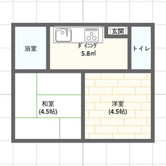 【激安アパート】コスモス徒歩1分☆初月無料☆2DK