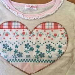 ロンT  長袖Tシャツ　100サイズ　ハート　○の画像