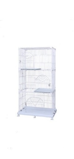 【美品】猫ケージ　ホワイト　3段　アイリスオーヤマ