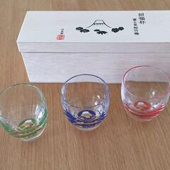 日本製 富士見松竹梅 杯3コセット 箱付き
