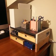 お手軽セットも登場！モニター台　小物棚　収納棚　作れるセット　の画像