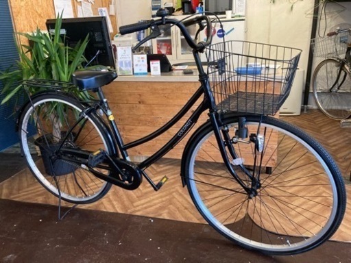 【LEDダイナモ】27インチ自転車　黒