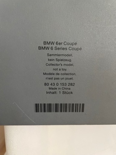BMW 6シリーズ 1/18スケール ミニチュア ブラック 黒
