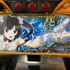 スロット実機 メダル不要機 家庭用100V対応 ダンジョンに出会いを求めるのは間違っているだろうか？ ダンまち 北電子 2018年導入 動作確認済 現状販売 【愛品倶楽部柏店】の画像