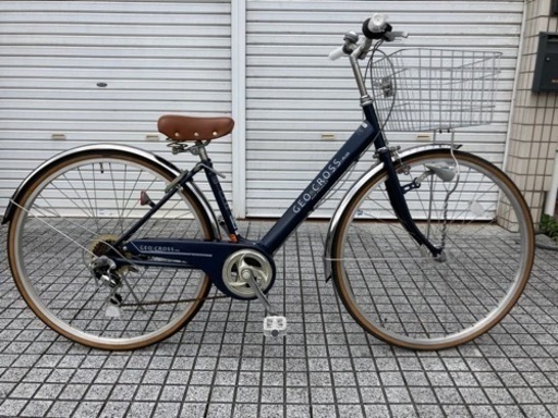 【27インチ自転車】6段変速　LEDオートライト付　美品❗️グリップ新品❗️若林自転車　唐崎店　SALE中❗️