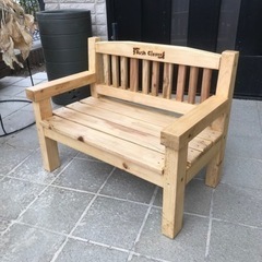 手作り木製長イス【新品】