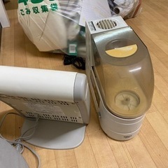 小さなおしゃれなストーブと加湿器セット