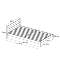 収納付きベッド(セミダブル)の画像
