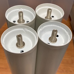 【ニトリ】組み合わせデスク用脚（白）４本 ／ 脚2本入り（プレフェ69 WH）商品コード 6240134 ×2セットの画像