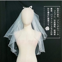 ベール ウエディング 蝶結び付き 花嫁 結婚式の画像