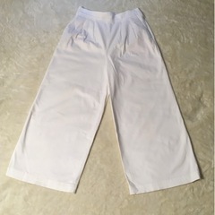 ワイドパンツ 　白　スピック&スパン　ノーブル 汚れありの画像