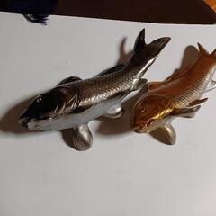 鯉　置物　鉄製　真鍮製の画像
