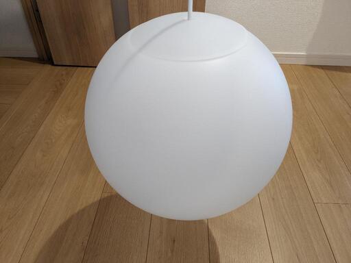 【引取限定】MUJI 無印良品 ペンダントライト丸 Lサイズ ホワイトスマート電球2個付き
