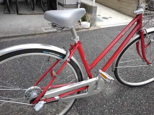中古自転車２２２９　前後タイヤ新品！　ブリヂストン　AA73SP     27インチ　3段ギヤ　LEDダイナモライト　アルミフレーム