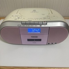 【売り切れ】TOSHIBA TY-CK4 ピンクCDラジオカセッ...